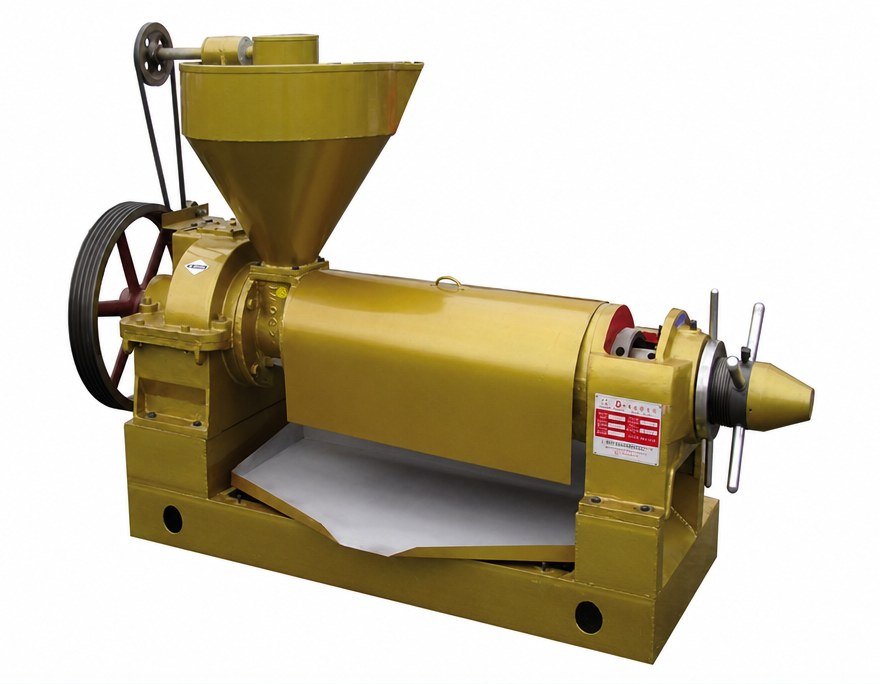 Small screw oil press for small capacity or laboratory scale pressing.